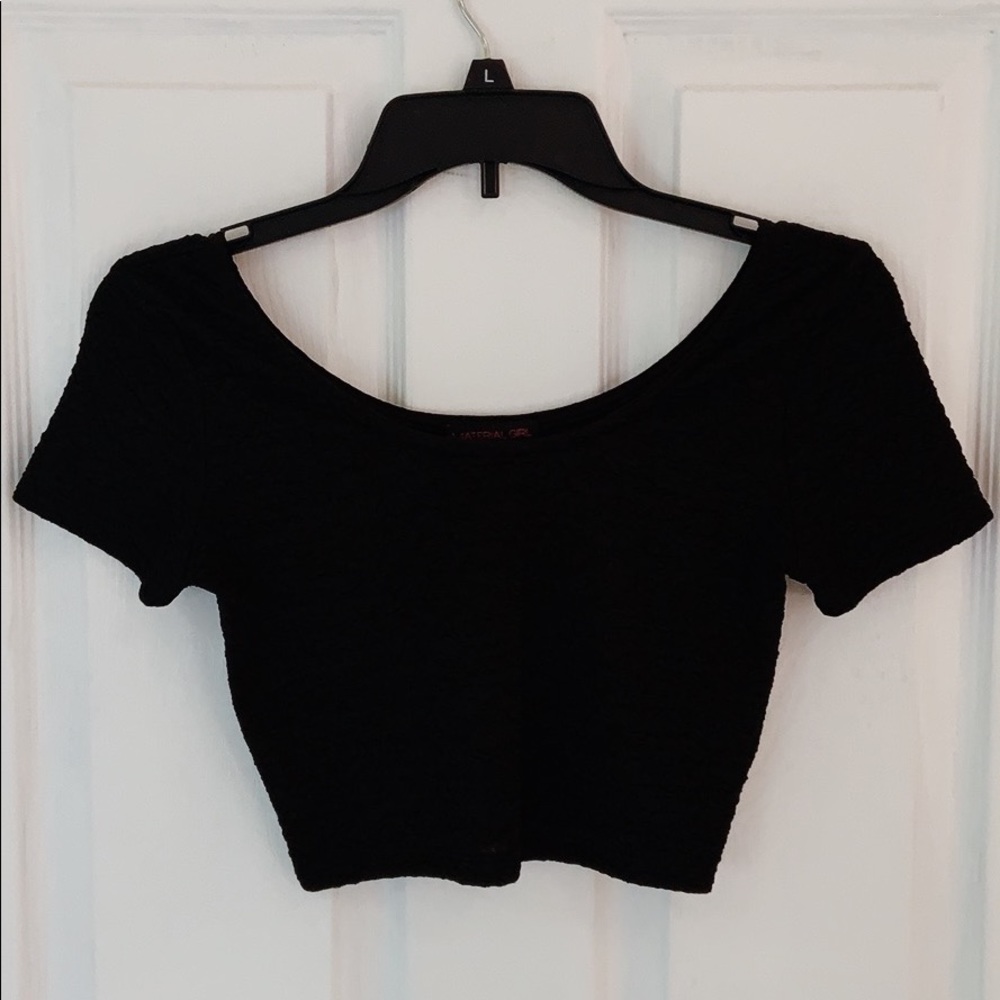 Black XS Material Girl Crop Top